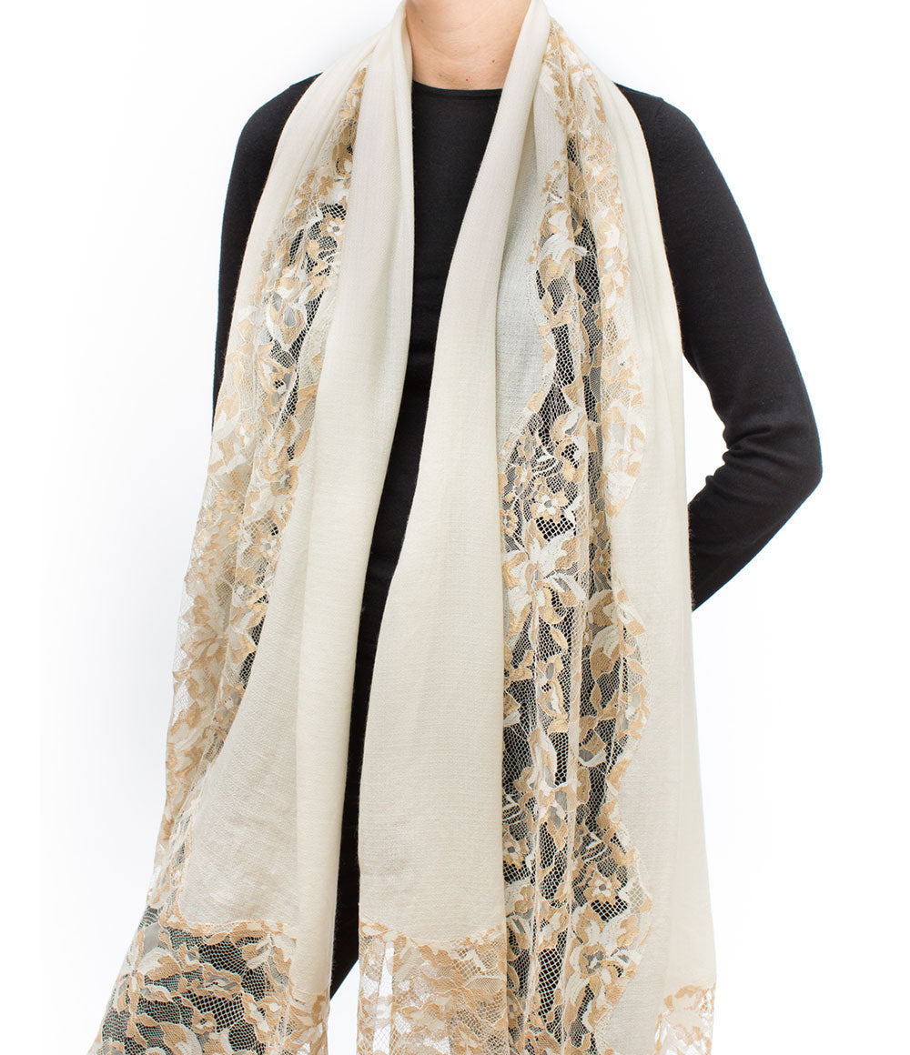 Ivory Womens Shawls - jodirose.com