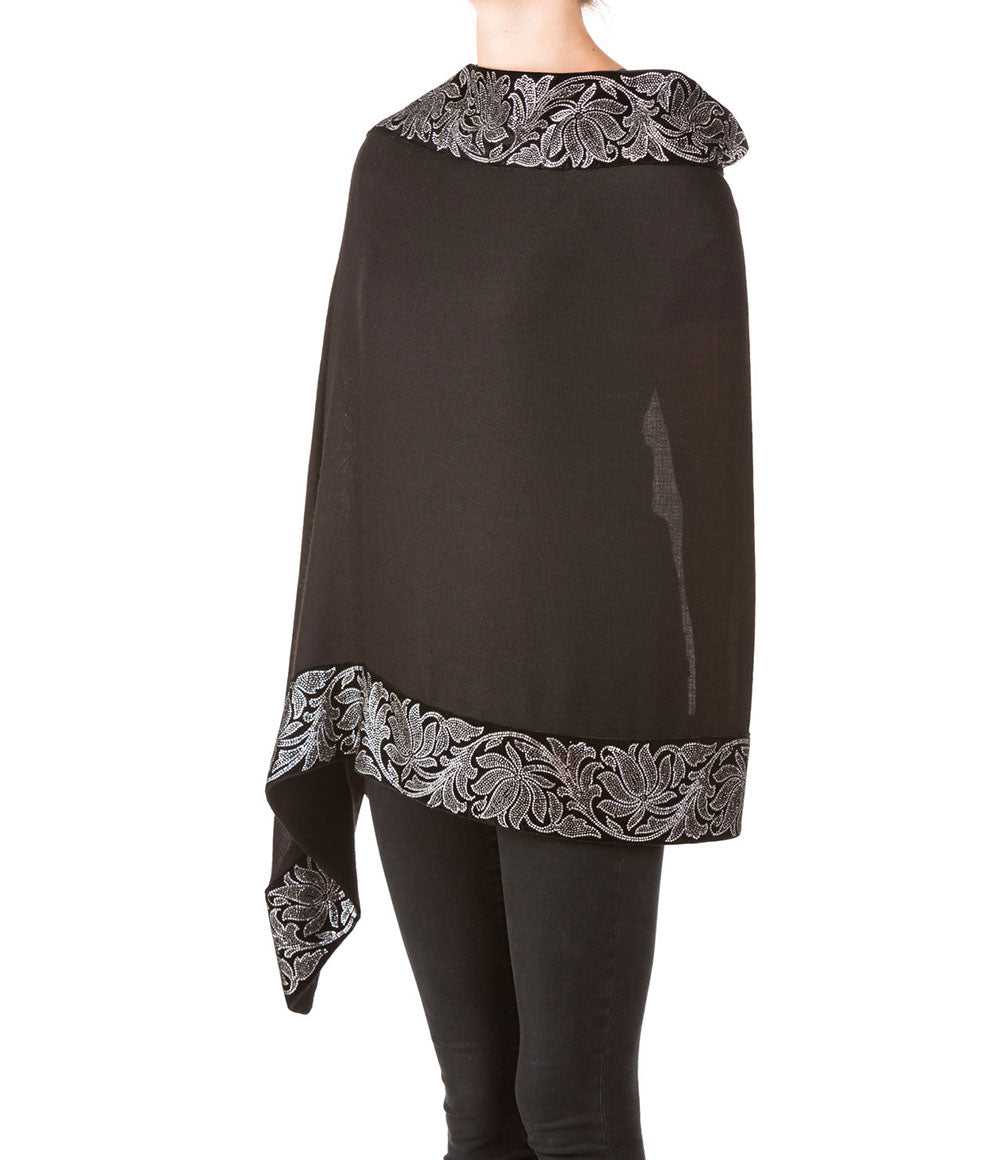 Black Womens shawls - jodirose.com