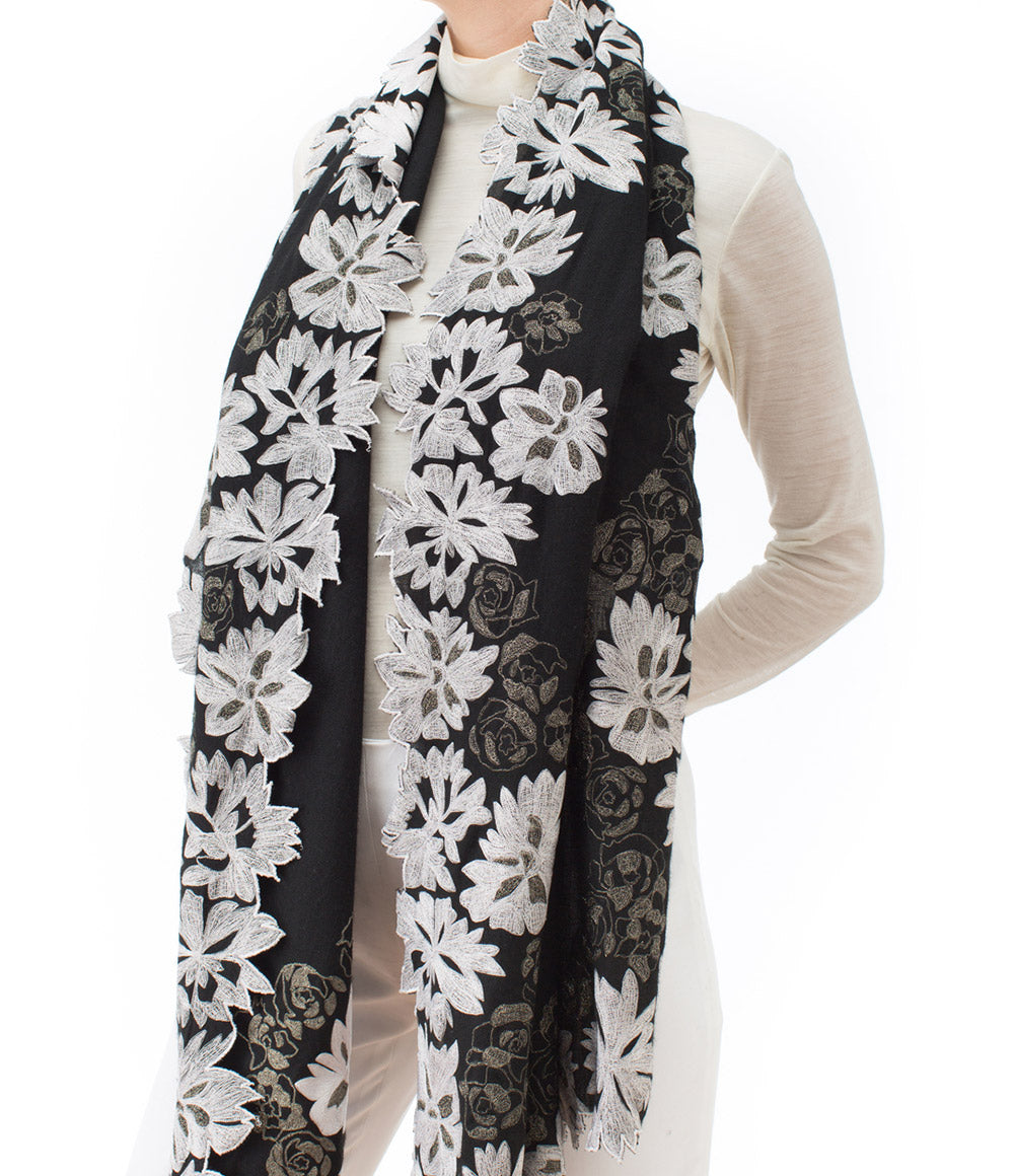 Black Womens shawls - jodirose.com