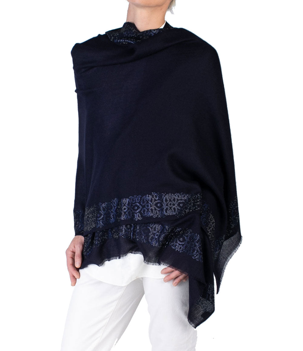 Blue Womens Shawls - jodirose.com