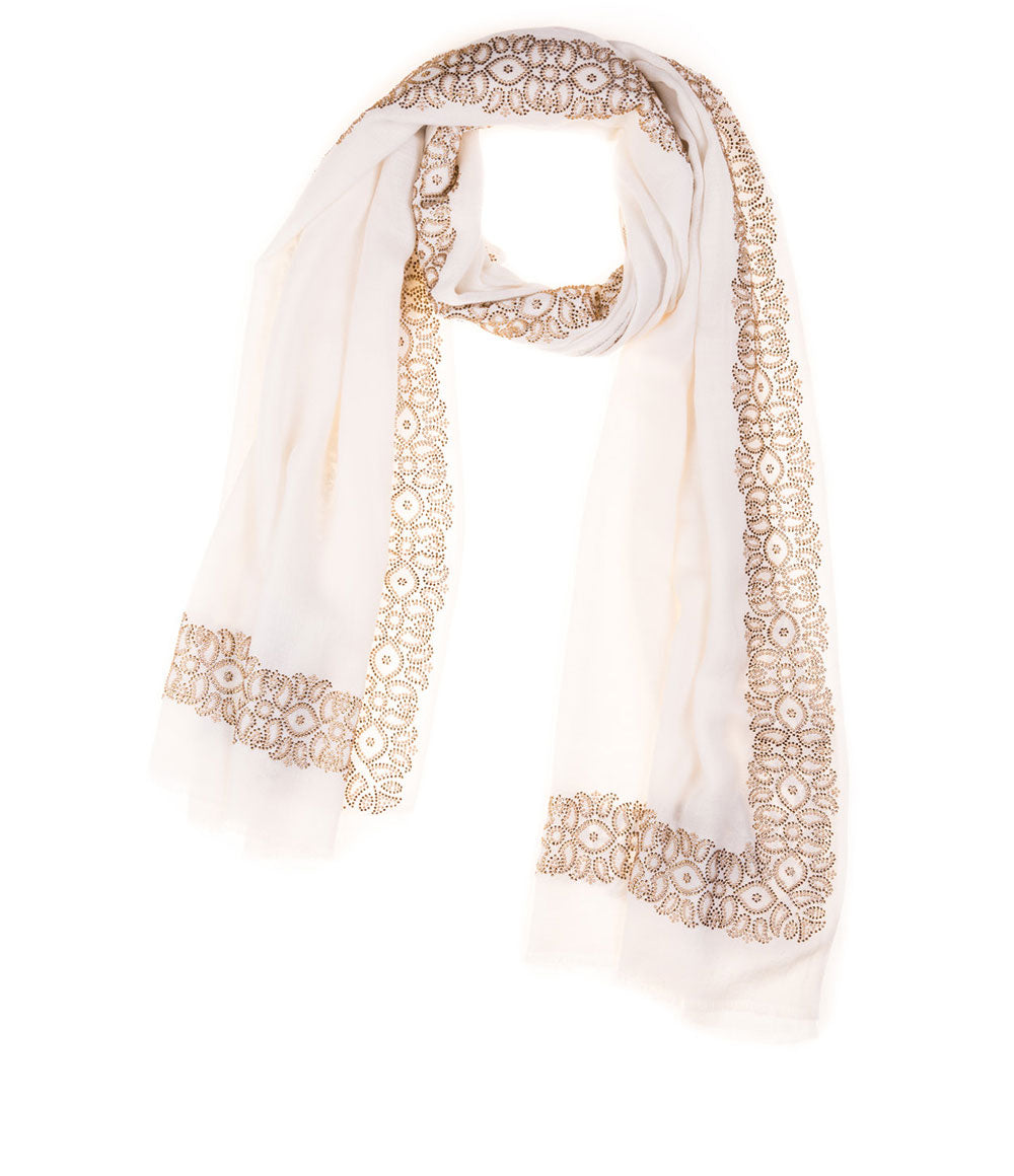 White Womens Shawls - jodirose.com
