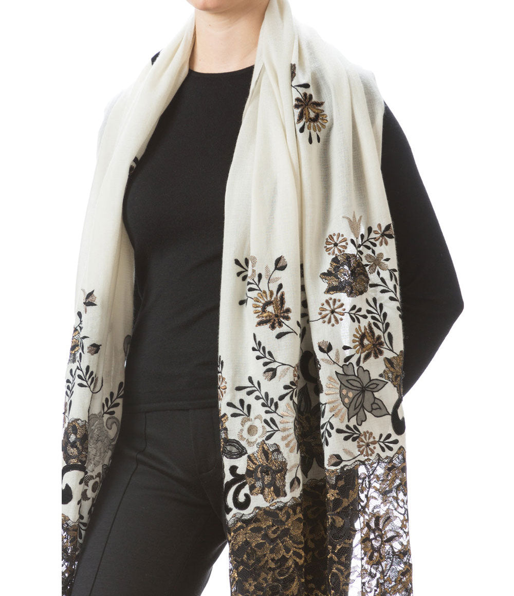 Ivory Womens Shawls - jodirose.com