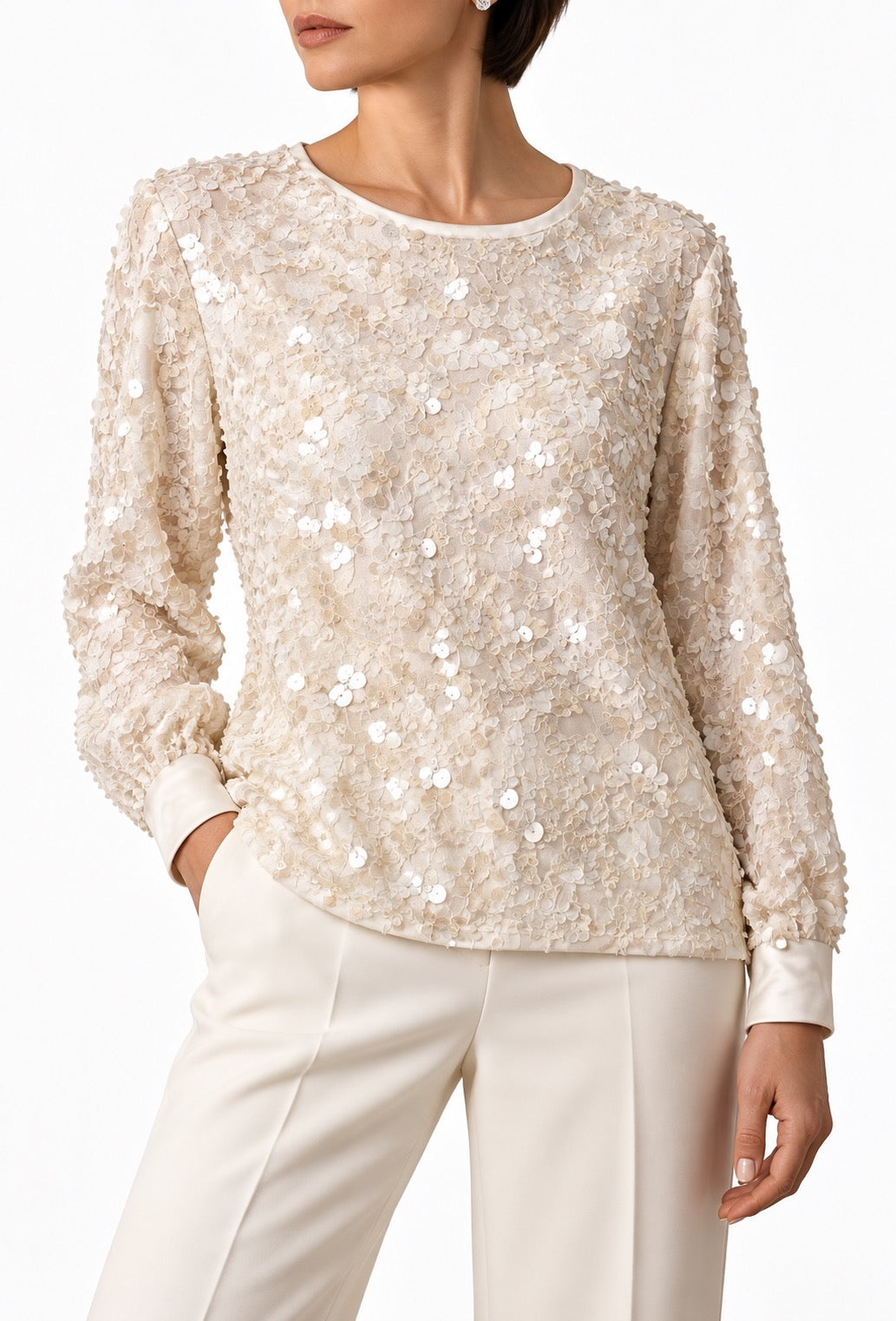 Ivory Petal Sequin